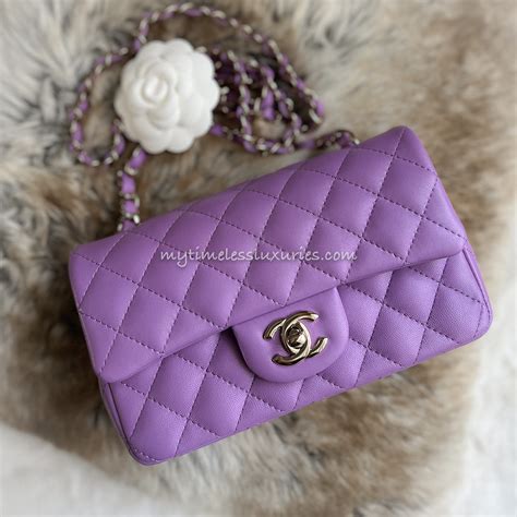 chanel purple mini|chanel mini handbags.